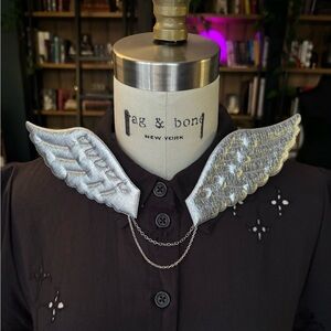 Silver Angel Wings Lapel Chain